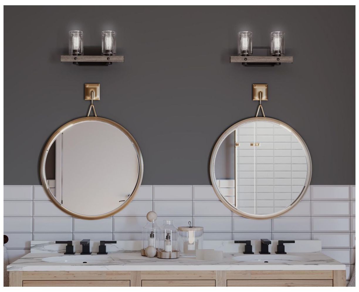 Image 2 Gulliver Collection Two-Light Clear Seeded Glass Coastal Bath Vanity Light more views