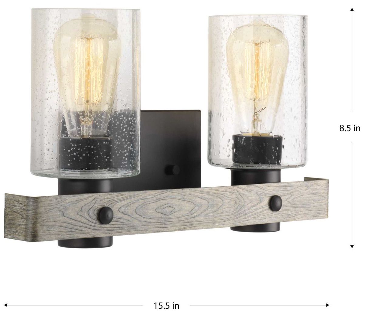 Image 4 Gulliver Collection Two-Light Clear Seeded Glass Coastal Bath Vanity Light more views