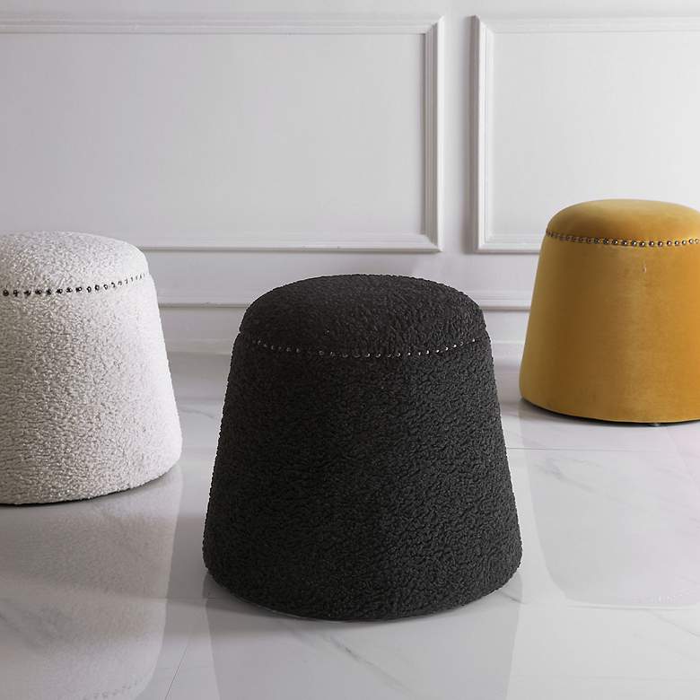 Image 1 Gumdrop Black Ottoman