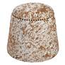 4_Gumdrop Soft Chestnut and White Faux Cow Hide Ottoman more views