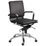 1_Gunar Black Leatherette Low Back Swivel Office Chair