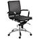 Gunar Black Leatherette Low Back Swivel Office Chair