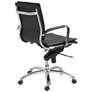 4_Gunar Black Leatherette Low Back Swivel Office Chair more views