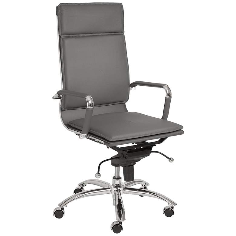 Image 1 Gunar Gray Leatherette High Back Swivel Office Chair