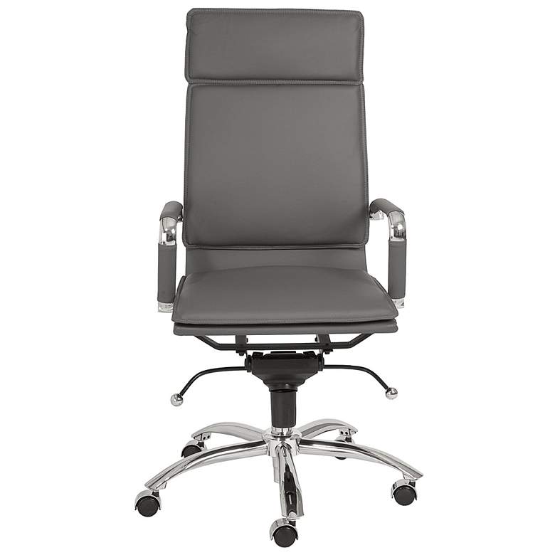 Image 2 Gunar Gray Leatherette High Back Swivel Office Chair more views