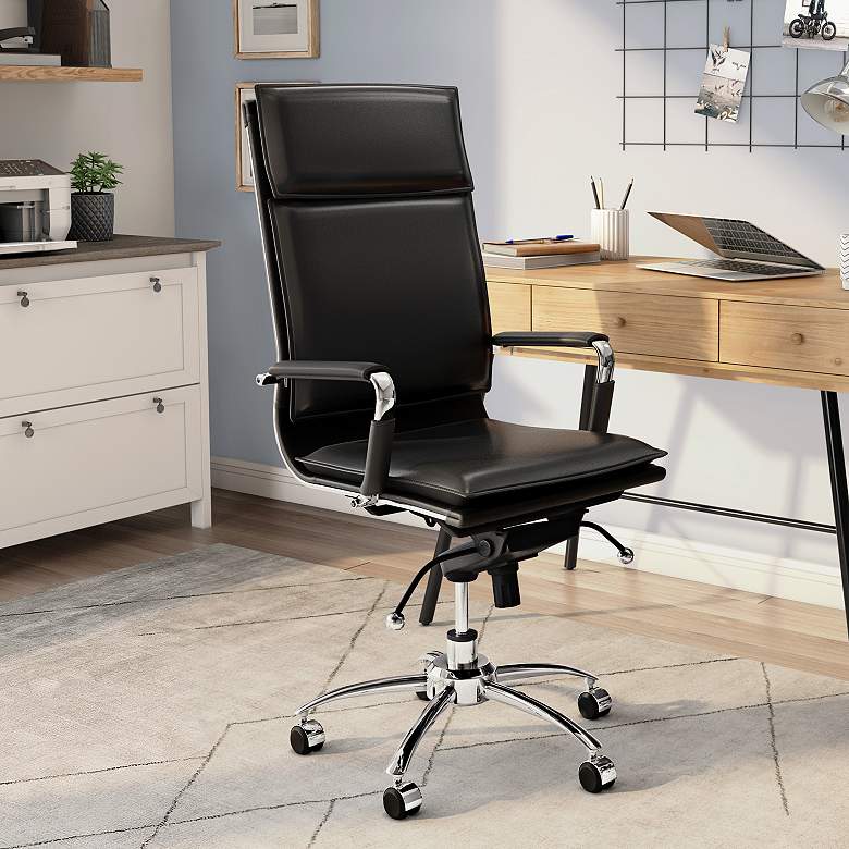 Image 1 Gunar Pro Black High Back Adjustable Swivel Office Chair