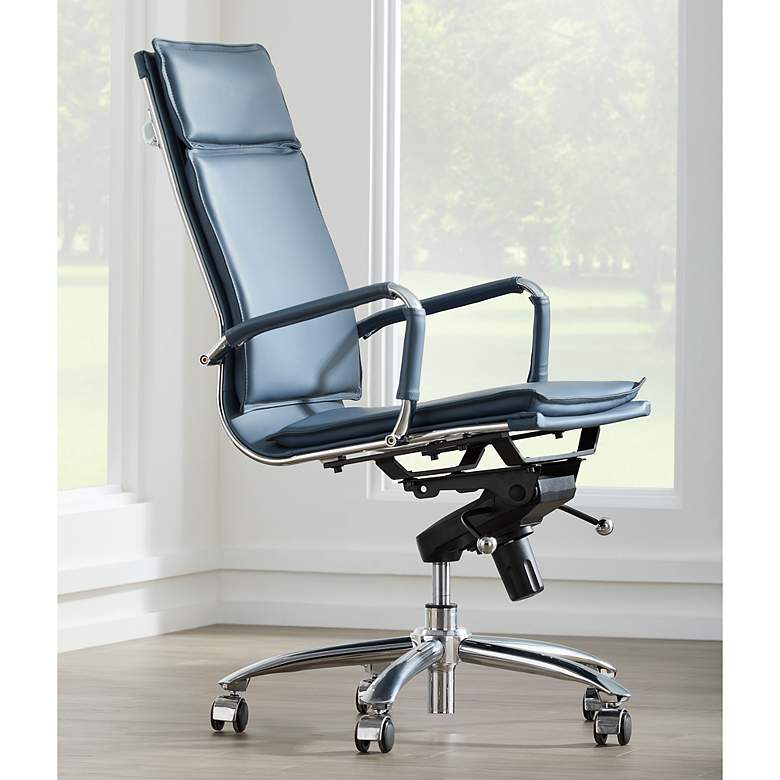 Image 1 Gunar Pro Blue High Back Adjustable Swivel Office Chair