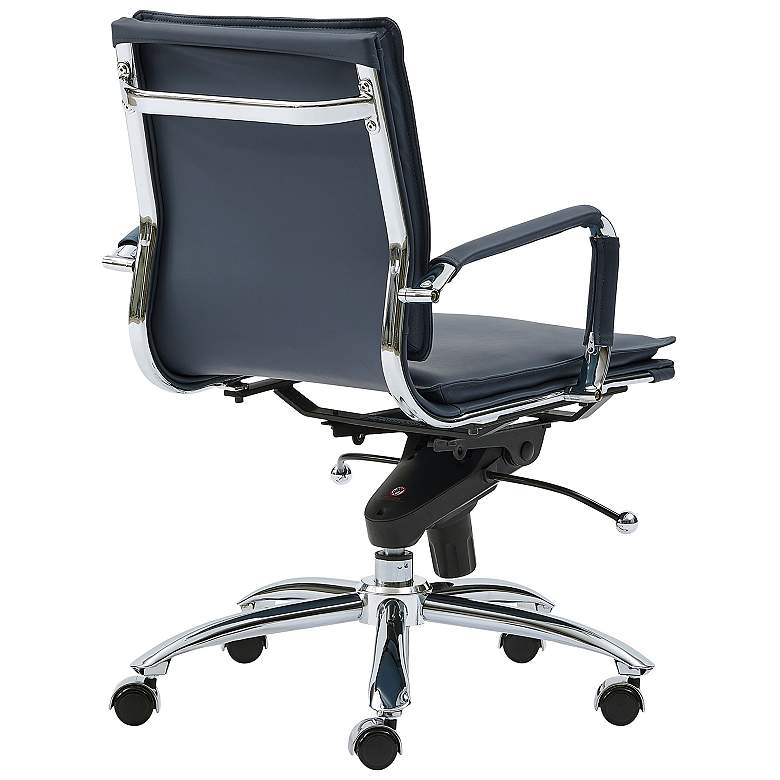 Image 3 Gunar Pro Blue Low Back Adjustable Swivel Office Chair more views
