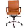 Gunar Pro Cognac Low Back Adjustable Swivel Office Chair
