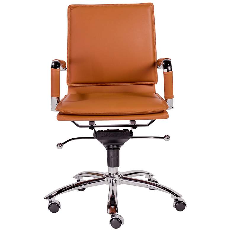 Image 6 Gunar Pro Cognac Low Back Adjustable Swivel Office Chair more views