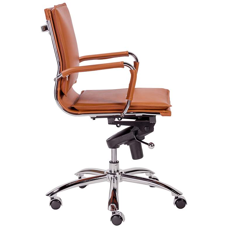 Image 7 Gunar Pro Cognac Low Back Adjustable Swivel Office Chair more views