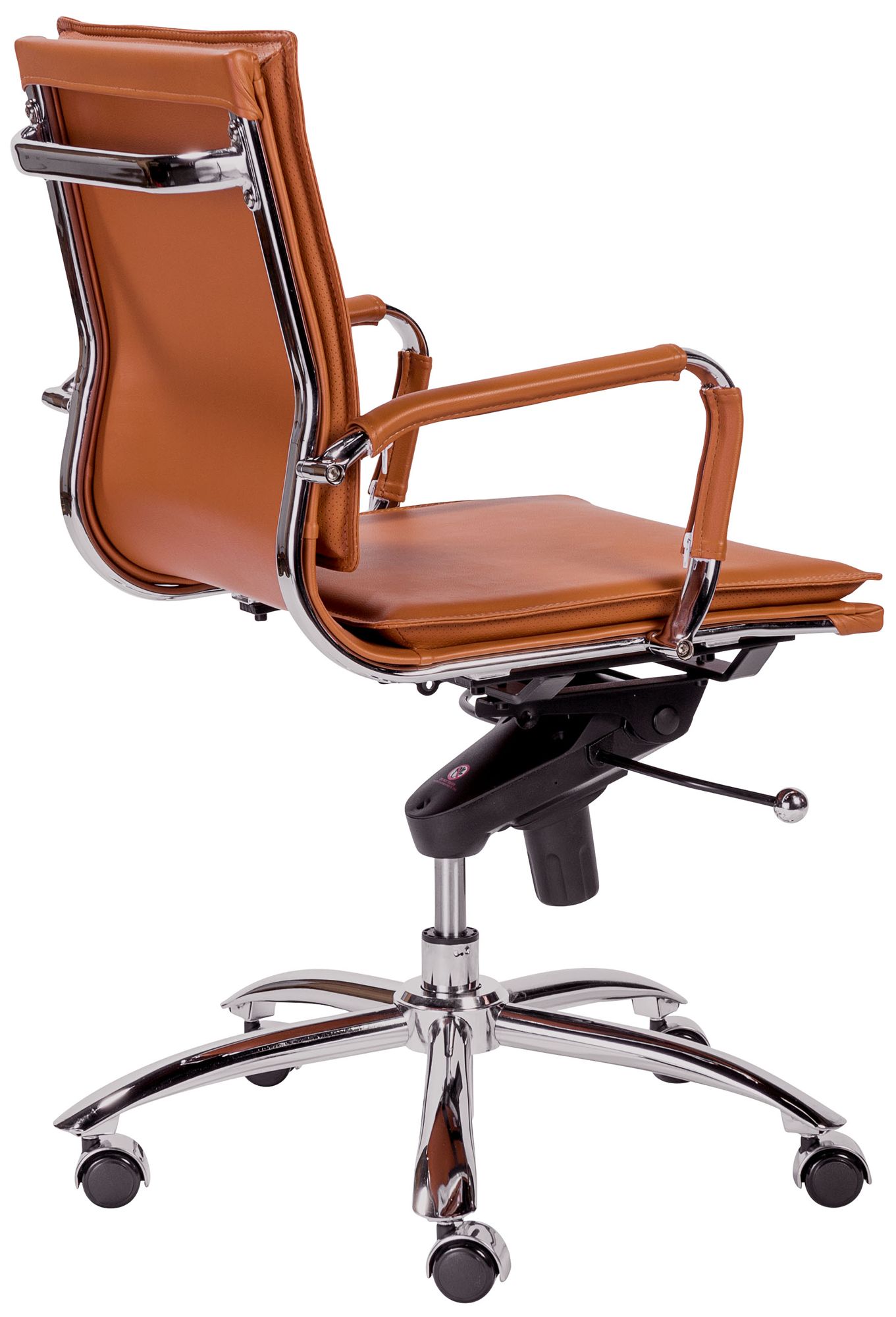 Gunar Pro Cognac Low Back Adjustable Swivel Office Chair