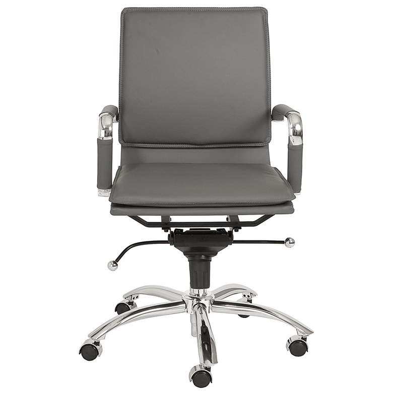 Image 2 Gunar Pro Gray Low Back Adjustable Swivel Office Chair more views