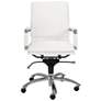 Gunar Pro White Low Back Adjustable Swivel Office Chair in scene