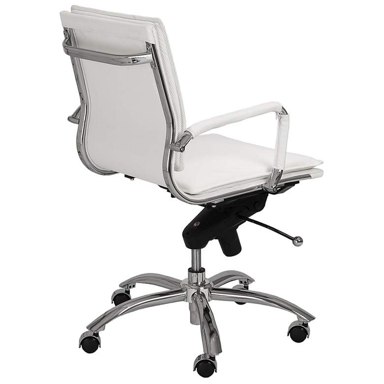 Image 5 Gunar Pro White Low Back Adjustable Swivel Office Chair more views