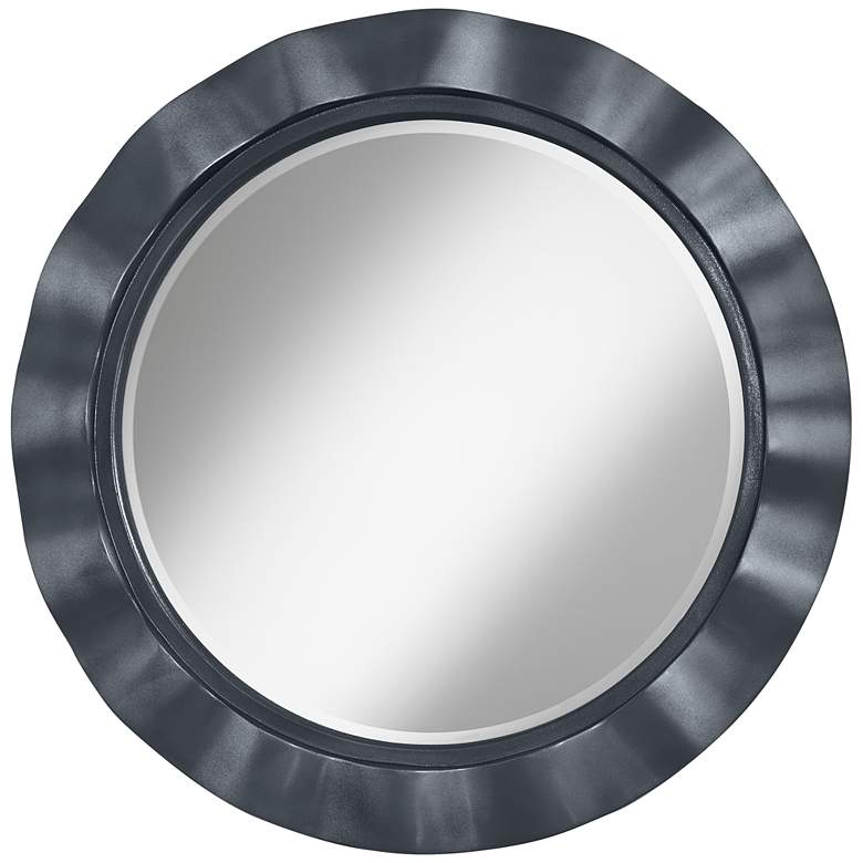 Image 1 Gunmetal Metallic 32 inch Round Brezza Wall Mirror
