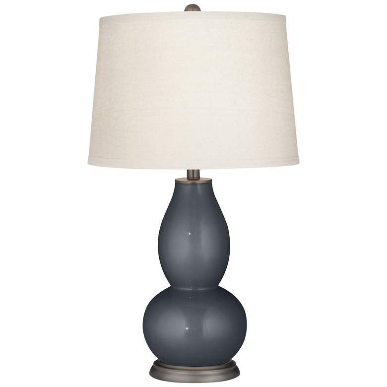 Image 1 Gunmetal Metallic Double Gourd Table Lamp