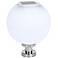 Gunnar 16" High Chrome Solar LED Sphere Pillar Light with Remote