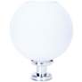 5_Gunnar 16" High Chrome Solar LED Sphere Pillar Light with Remote more views