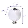 Gunnar 16" High Chrome Solar LED Sphere Pillar Light with Remote