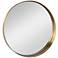Gunner Natural Brass Stainless Steel 36" Round Wall Mirror