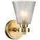 Gunnislake1 1 Light Bath Light in Brushed Brass