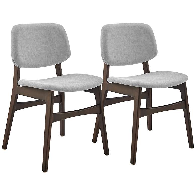 Image 1 Gunther Gray Fabric Side Chairs Set of 2