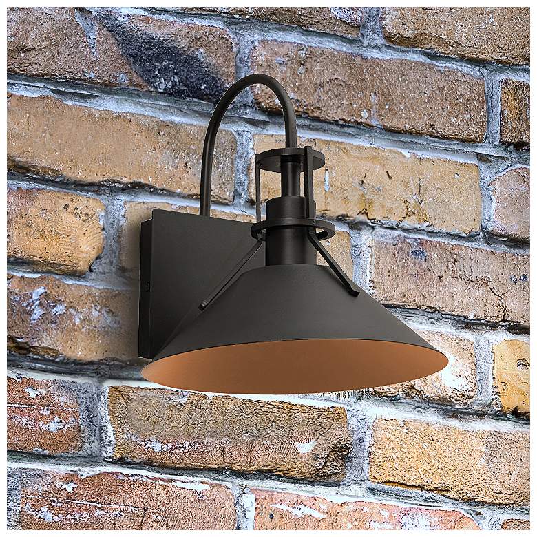 Image 2 Gus 10 inch LED Outdoor Lantern - Black