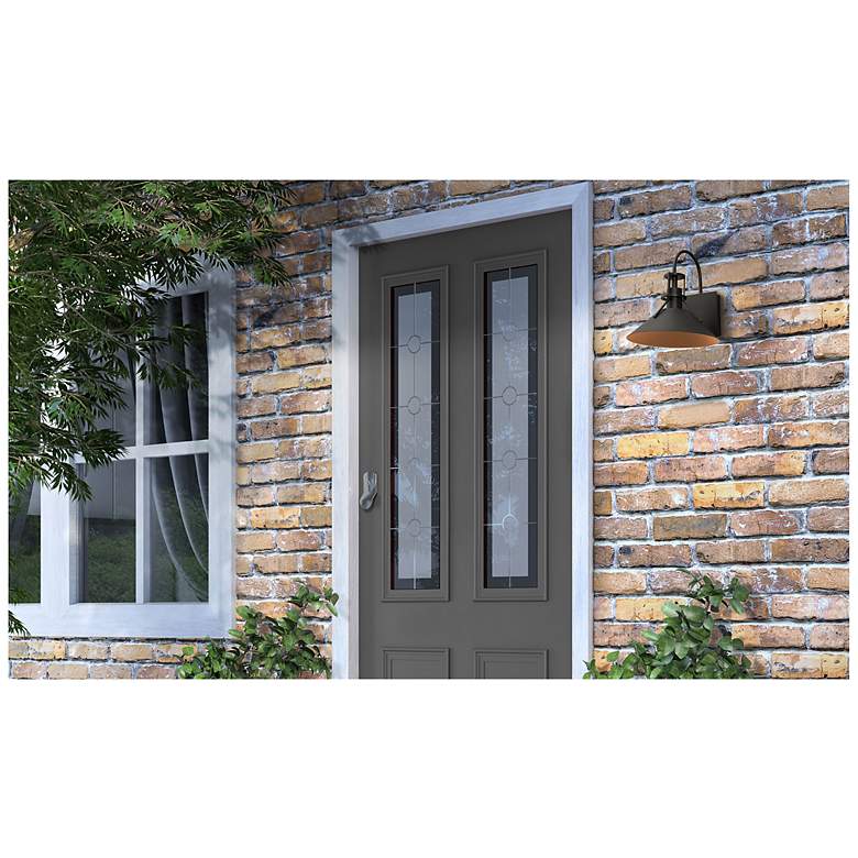 Image 4 Gus 12" High Black and Copper LED Outdoor Wall Light more views