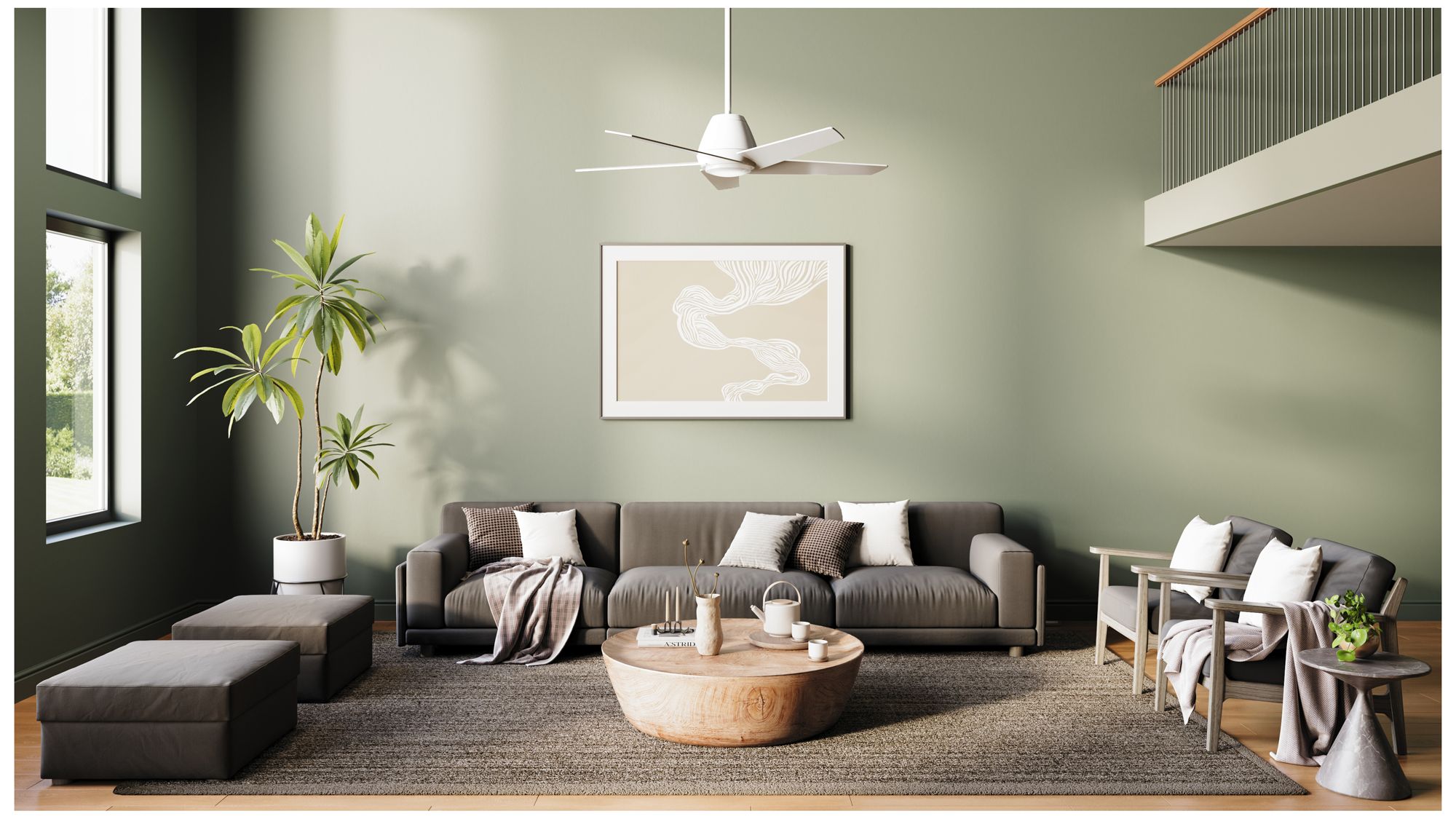 Image 3 Gust Collection 54" Five Blade Ceiling Fan more views