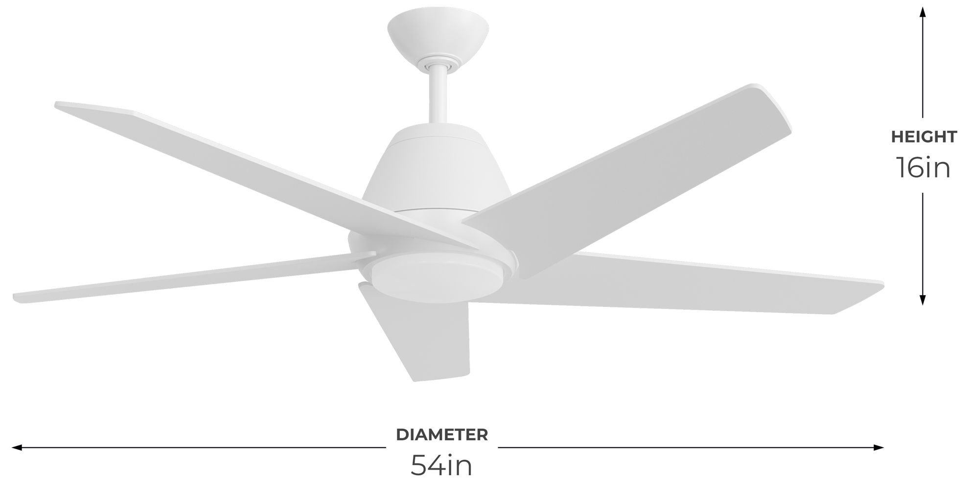 Image 4 Gust Collection 54" Five Blade Ceiling Fan more views