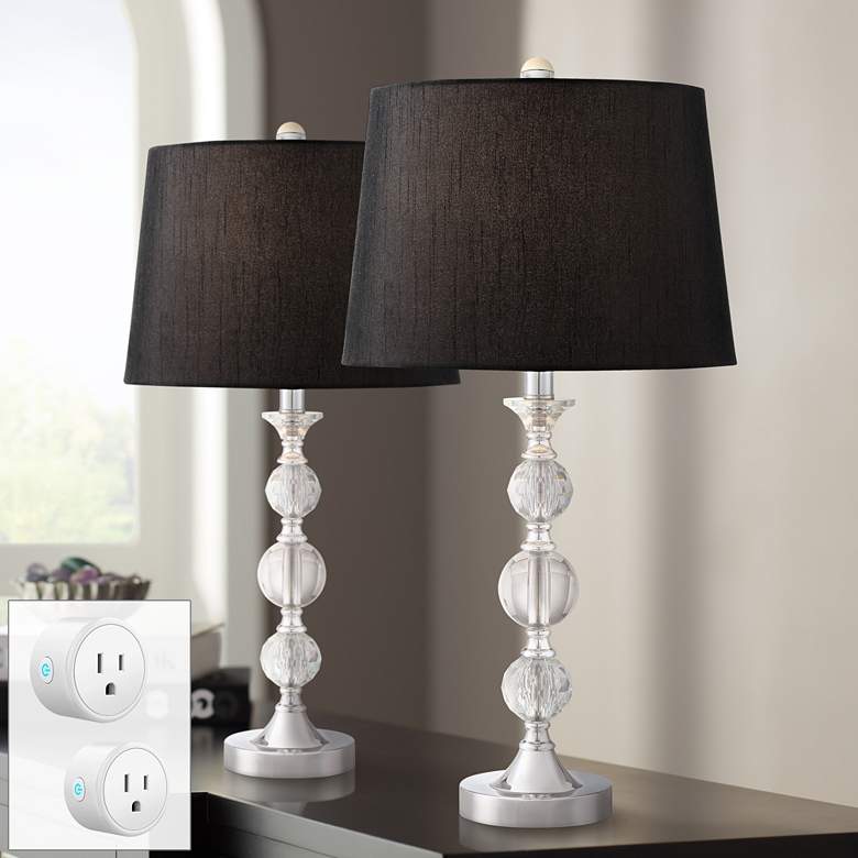 Image 1 Gustavo Crystal Table Lamps Set of 2 with Smart Sockets