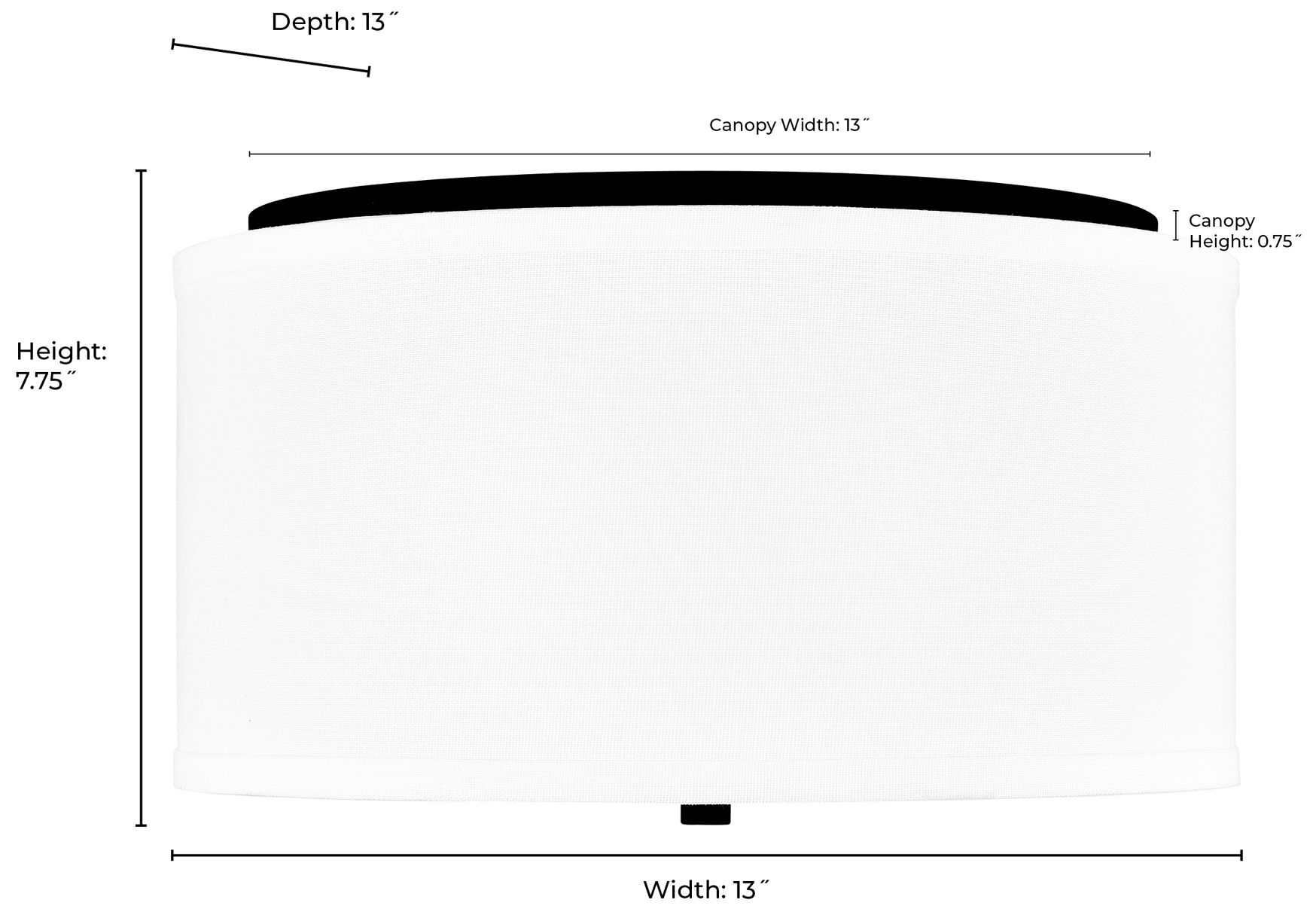 Image 6 Guyten 13" Wide Matte Black Ceiling Light more views