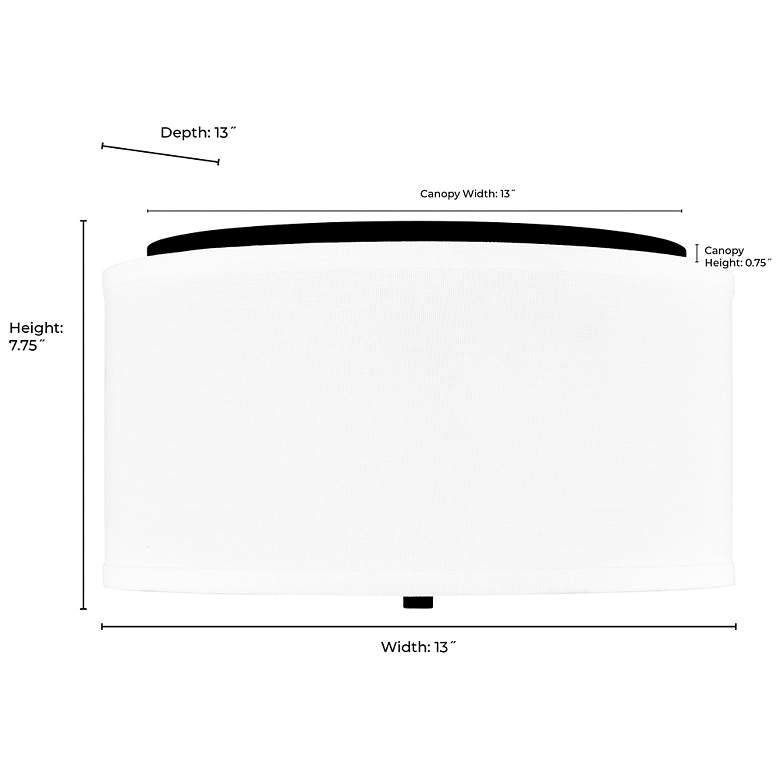Image 6 Guyten 13" Wide 2-Light Flushmount in Brushed Nickel more views