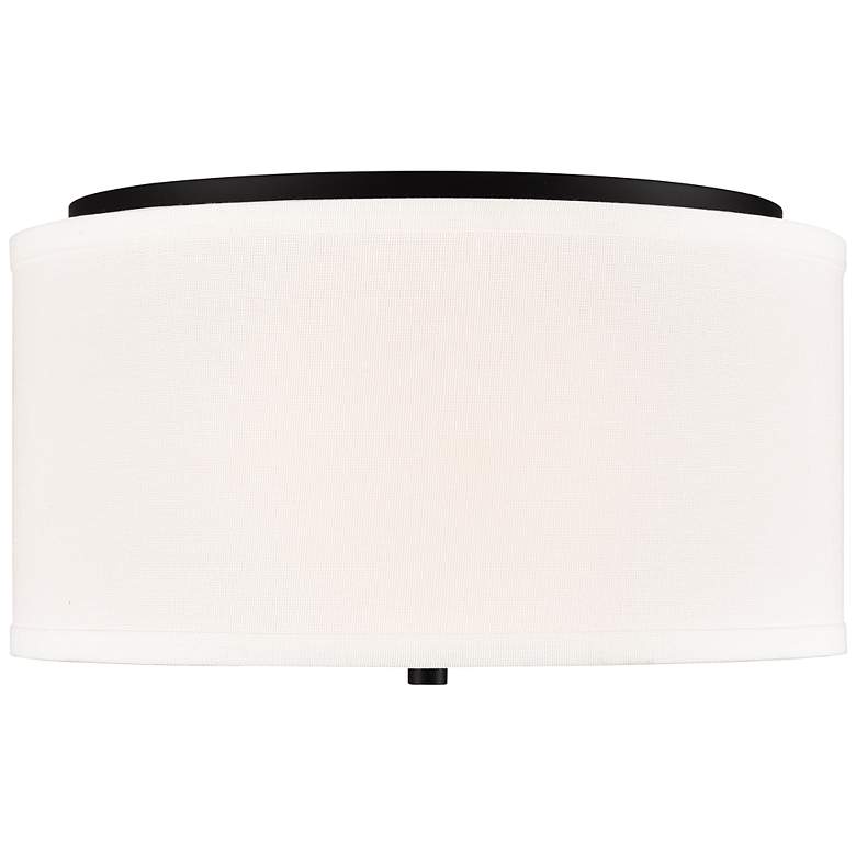 Image 2 Guyten 13" Wide 2-Light Flushmount in Matte Black more views