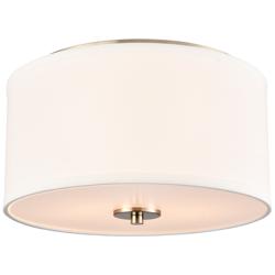 Guyten 13" Wide 2-Light Flushmount in Modern Gold