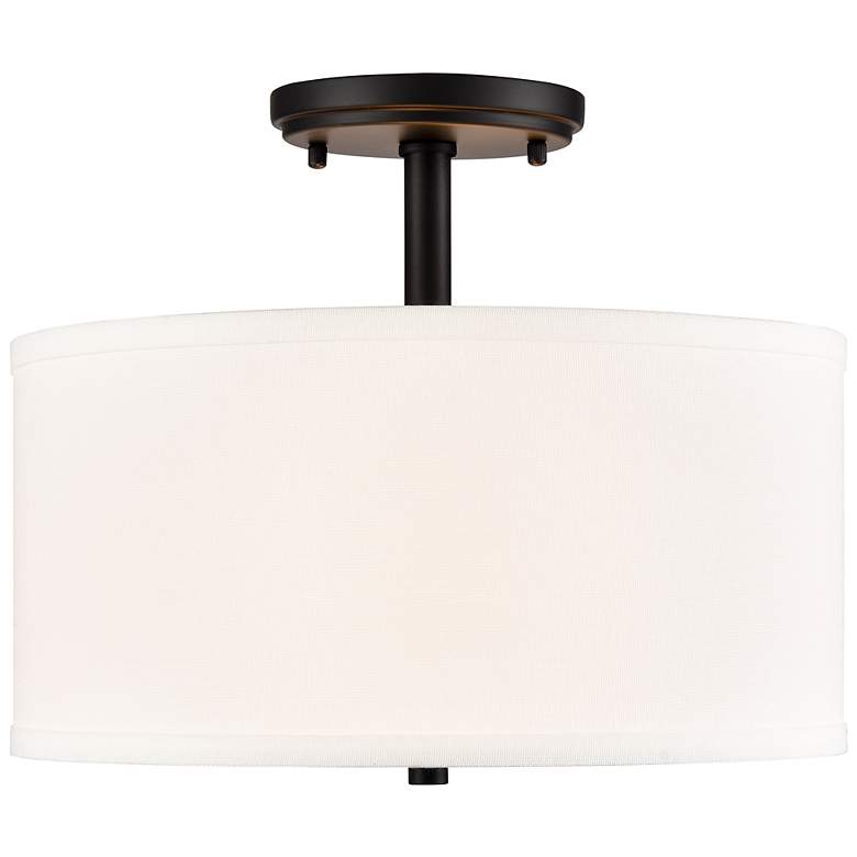 Image 2 Guyten 13" Wide 2-Light Semi Flush in Matte Black more views