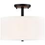 2_Guyten 13" Wide 2-Light Semi Flush in Matte Black more views