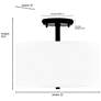 6_Guyten 13" Wide 2-Light Semi Flush in Matte Black more views