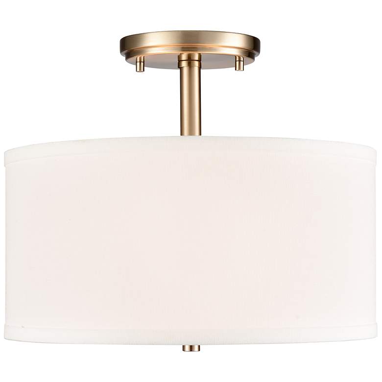Image 2 Guyten 13" Wide 2-Light Semi Flush in Modern Gold more views