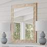 Guyton White-Washed 36" x 48" Rectangular Wall Mirror