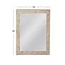 Guyton White-Washed 36" x 48" Rectangular Wall Mirror