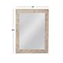 Guyton White-Washed 36" x 48" Rectangular Wall Mirror