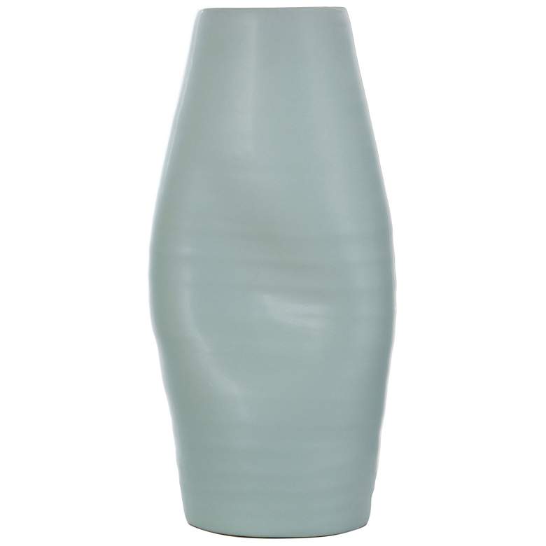 Image 1 Guzzi Mint 19 inch - Light Mint Indented Ceramic Vase