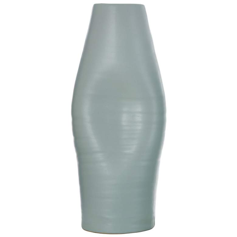 Image 1 Guzzi Mint 23 inch Light Mint Tall Indented Ceramic Vase
