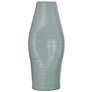 Guzzi Mint 23" Light Mint Tall Indented Ceramic Vase