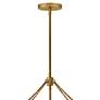 6_Gwen 16" Wide Lacquered Brass Pendant Light w/ Linen Shade more views