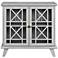 Gwen 32" Wide Fretwork Gray Wood 2-Door Accent Console