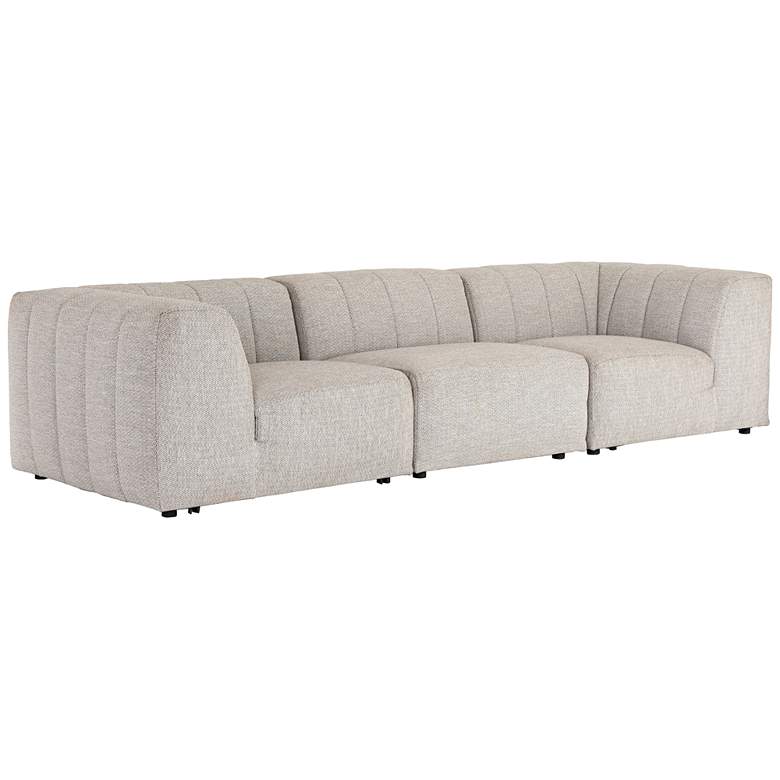 Image 2 Gwen Faye Ash Channel-Tufted 3-Piece Outdoor Sectional