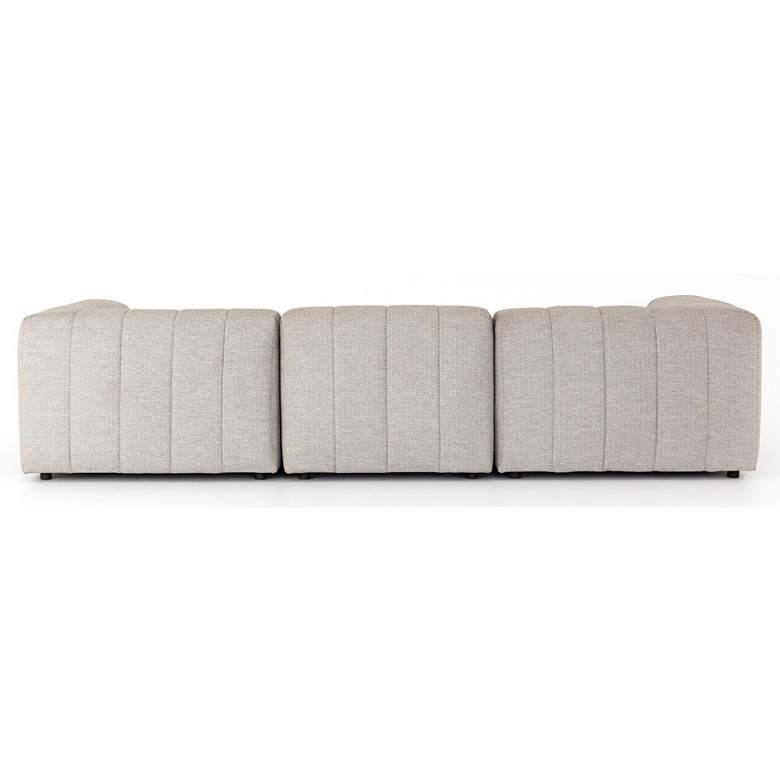 Image 5 Gwen Faye Ash Channel-Tufted 3-Piece Outdoor Sectional more views